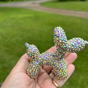 Crystal Ballon Dog Figurine